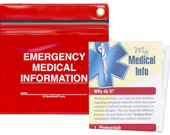StoreSMART - Zipper Top Vial of Life & Travel / Sport Holder for Emergency Medical Information - (VOLPRZIP)
