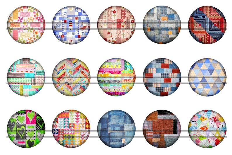Quilt Images Digital Bottle Caps Images 1'' Etsy