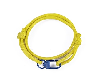 Banana Yellow Paracord Bracelet: Adjustable Sliding Knot Design