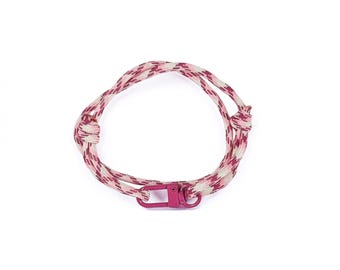 Pink Paracord Bracelet: Adjustable Sliding Knot, Cancer Research UK