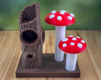 Mushroom and Tree Set. Jumping Spider Decor/Decoration/accessory for enclosure or playground.