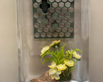 3D Printed Jumping Spider Hide, Honeycomb Ledges, Magnetic Habitat Accessory