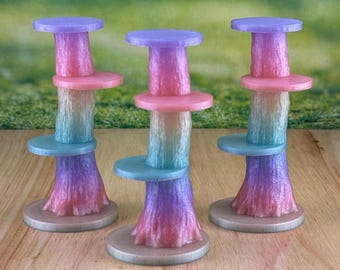 Rainbow Glow in the Dark Jumping Spider Tower playground or enclosure accessory