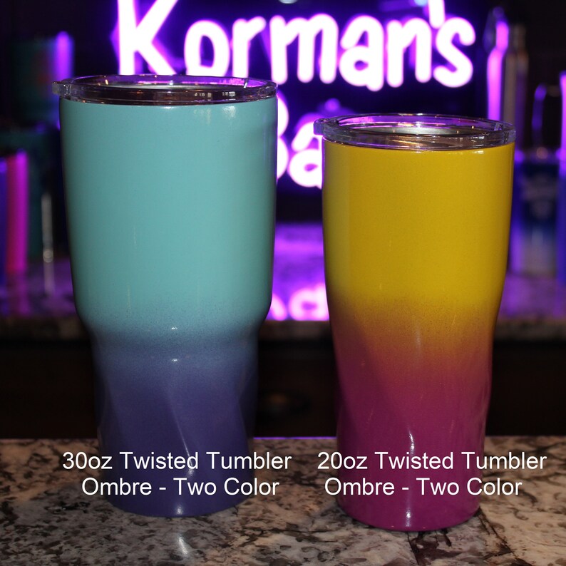 Personalized Powder Coated Tumbler Mug Laser Engraved Etsy