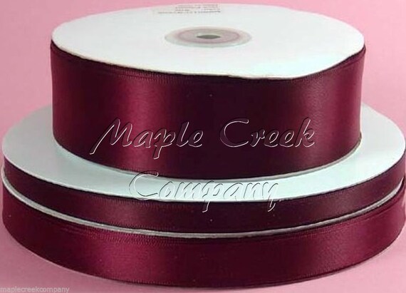 100yds of Burgundy Wine 1/8" Double Face Satin Ribbon 1/8 inch x 100 yds 100yds of Burgundy Wine 1/8" Double Face Satin Ribbon 1/8 inch x 100 yds