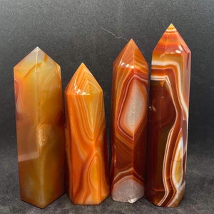 Sardonyx Crystal Tower Obelisk Carving