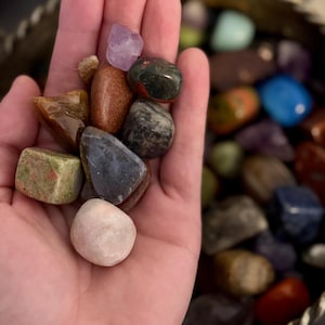 Crystal Tumblestone Confetti Surprise Scoop, Premium Witch Confetti with Natural Crystals, Witchy Stocking Stuffer