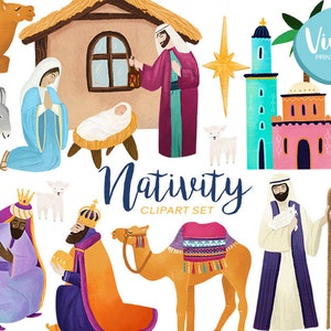 Nativity Clipart - Etsy