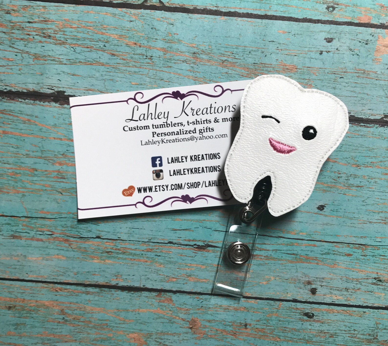 Tooth badge holder Dentist badge dental assistant badge Etsy