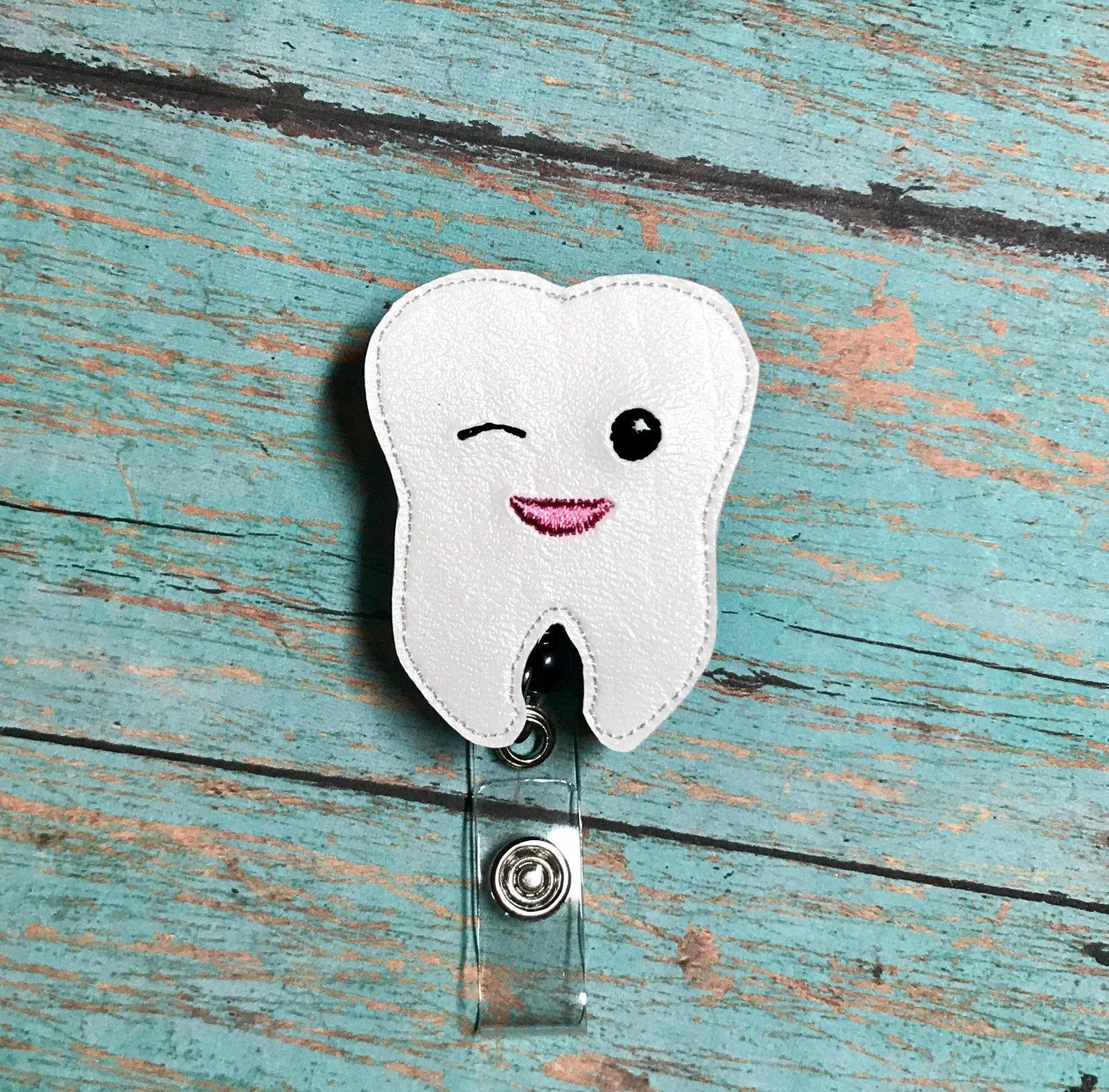 Tooth badge holder Dentist badge dental assistant badge Etsy