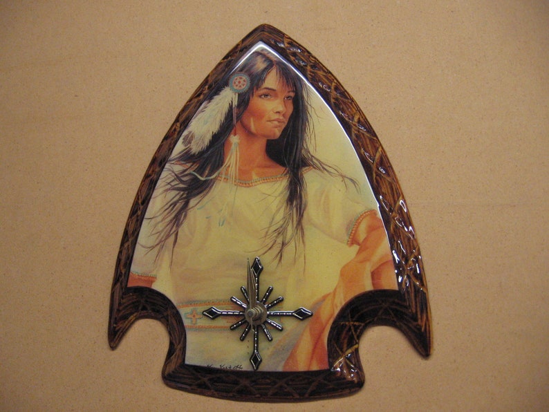 Maiden in White Arrowhead Clock - Etsy