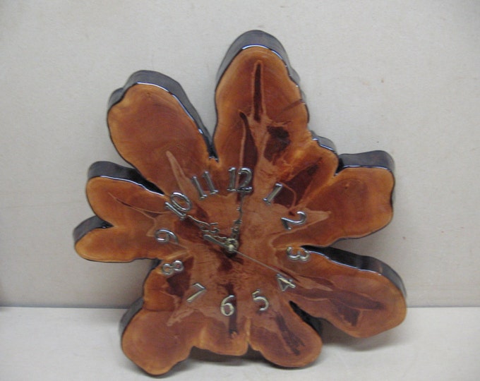 Shapely Cypress Clock With Fun Color. Etsy