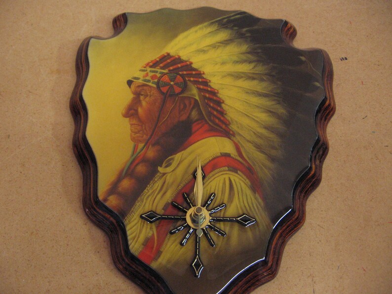 Chief Arrowhead Clock Great Colors - Etsy