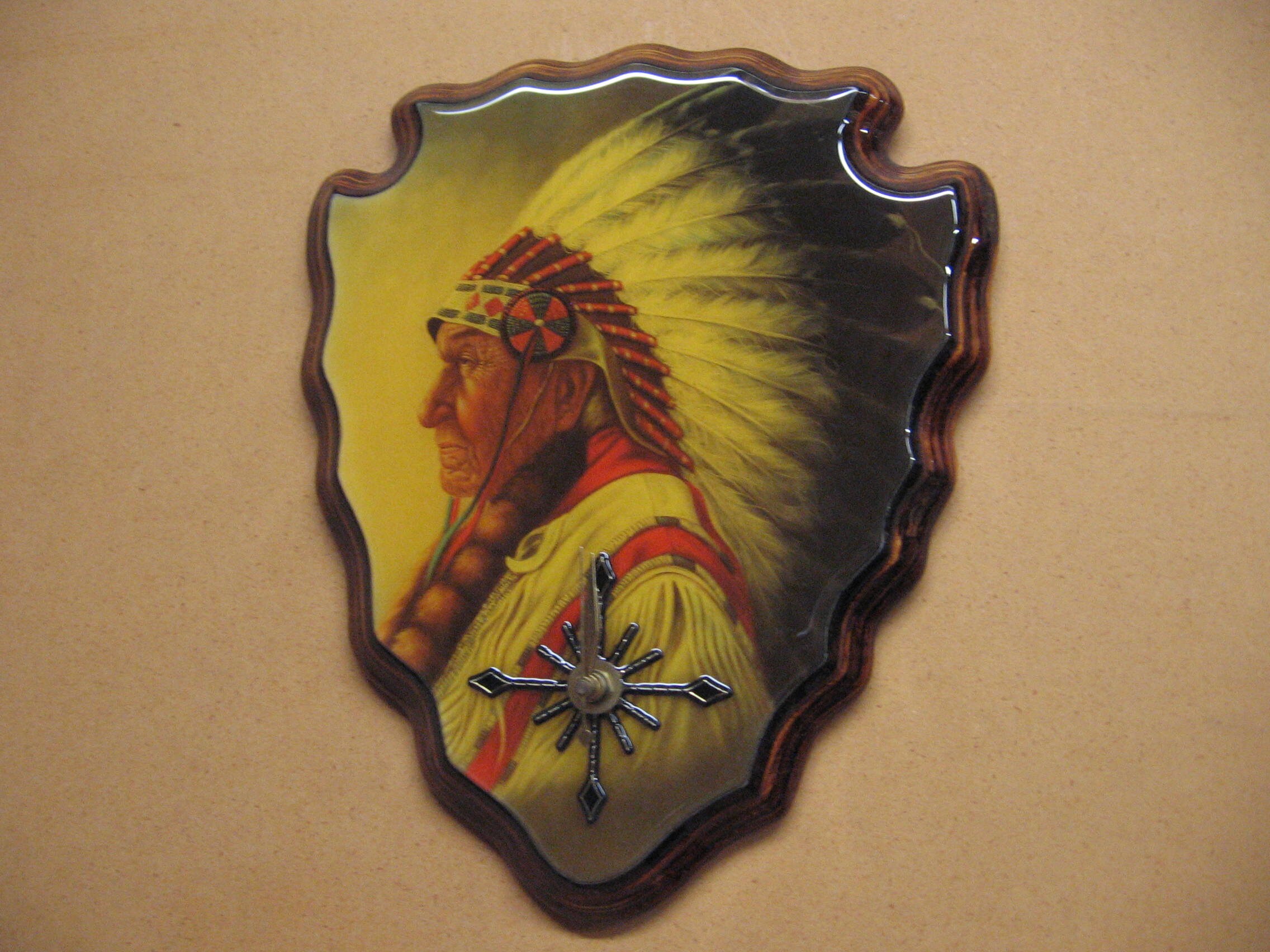 Chief Arrowhead Clock Great Colors - Etsy