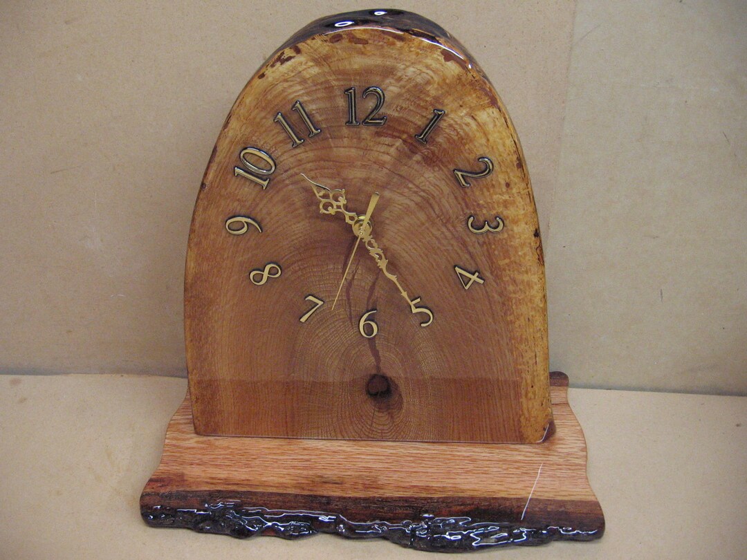 Oak Mantel or Stand up Clock With Great Color and Grain. Etsy