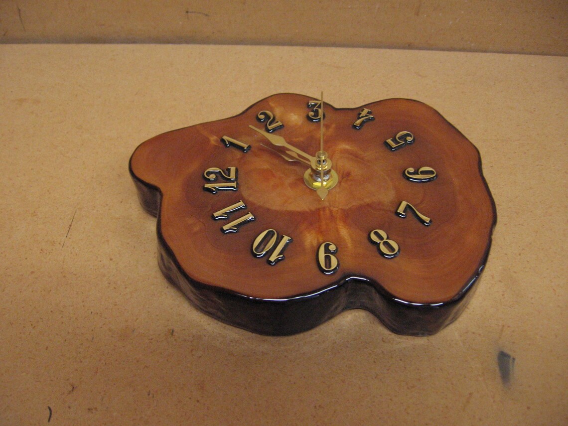 Smaller cypress clock form a colorful cypress knee with Etsy