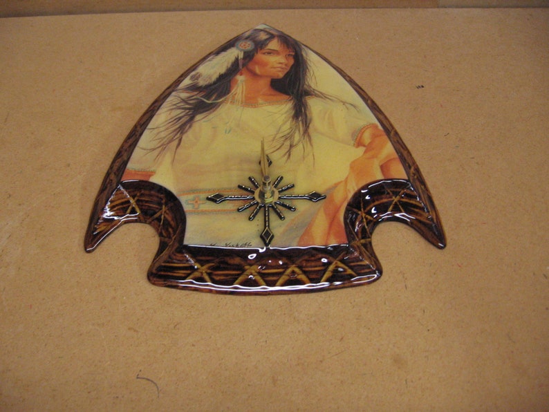 Maiden in White Arrowhead Clock - Etsy