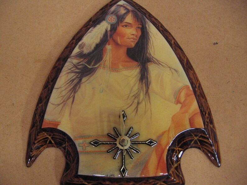 Maiden in White Arrowhead Clock - Etsy