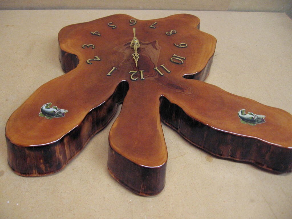 Cypress clock with little bass on the flutes and really Etsy