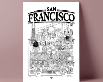 Affiche de San Francisco par Docteur Paper