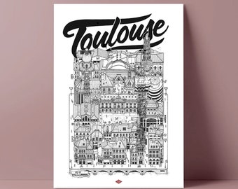 Affiche de Toulouse par Docteur Paper