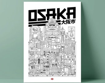 Osaka poster by Docteur Paper