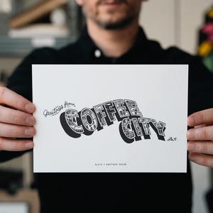 Carte  "Greetings from Coffee City"