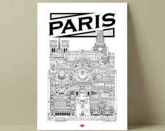 Paris poster by Docteur Paper