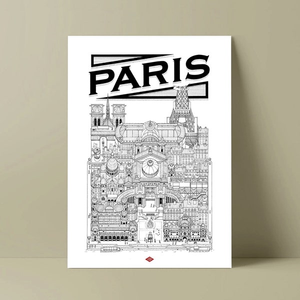 Affiche de Paris par Docteur Paper