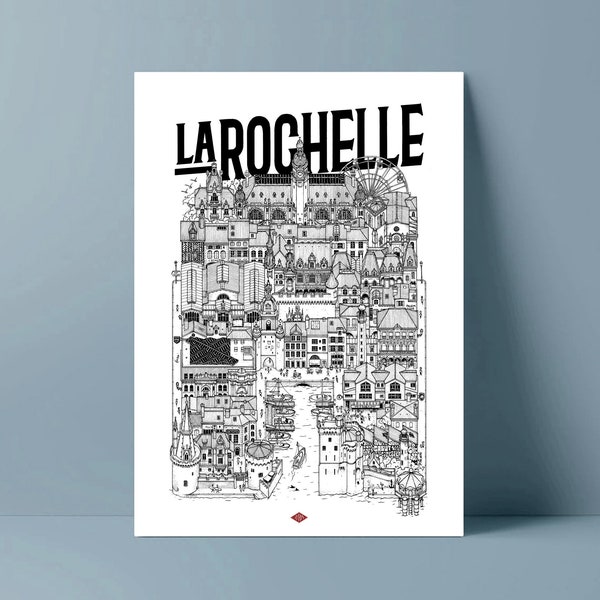 Affiche de La Rochelle par Docteur Paper