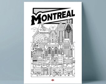 Affiche de Montréal par Docteur Paper