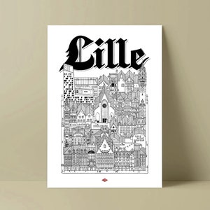 Lille poster by Docteur Paper