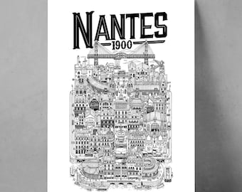 Poster of Nantes 1900 by Docteur Paper