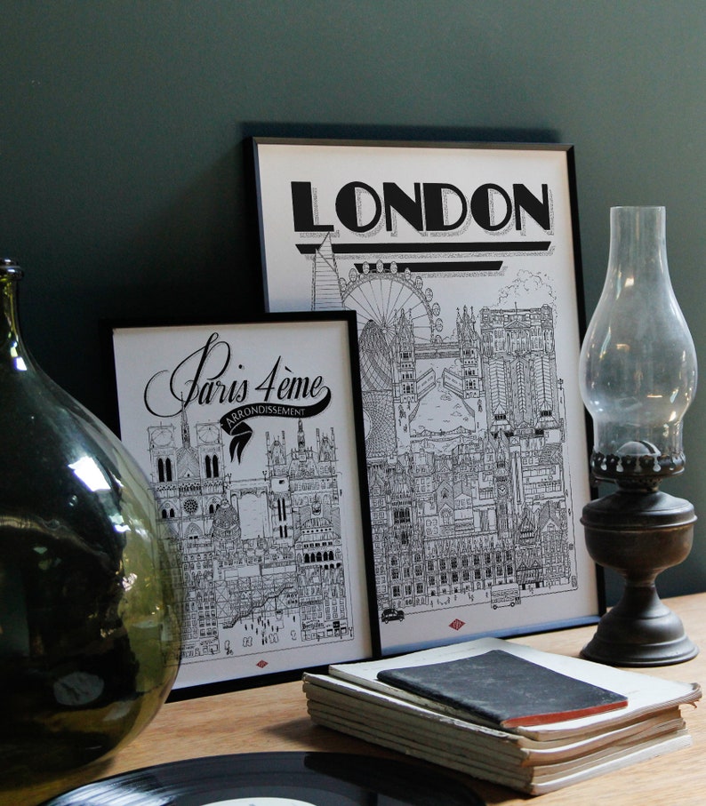 London poster by Docteur Paper Format 32x45cm