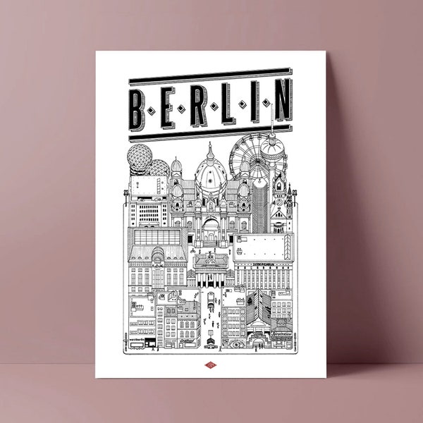 Affiche de Berlin par Docteur Paper