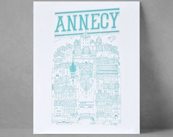 Affiche d'Annecy Série Limitée signée par Docteur Paper