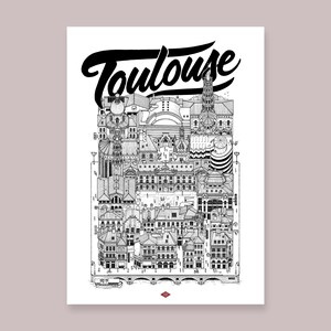 Illustratie van Toulouse door Docteur Paper