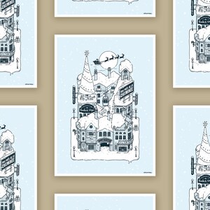 Carte le village de Noël