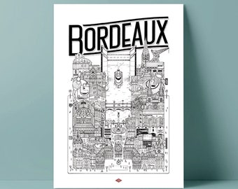 Bordeaux poster by Docteur Paper