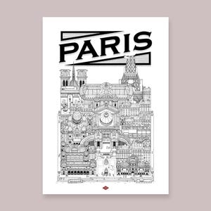 Illustratie van Parijs door Docteur Paper