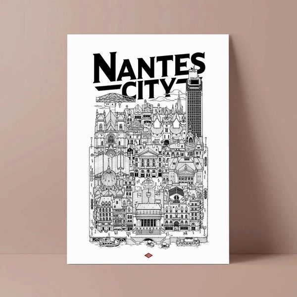 Affiche de Nantes City par Docteur Paper