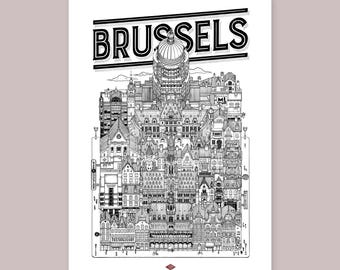 Illustration de Bruxelles par Docteur Paper