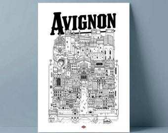 Avignon poster by Docteur Paper