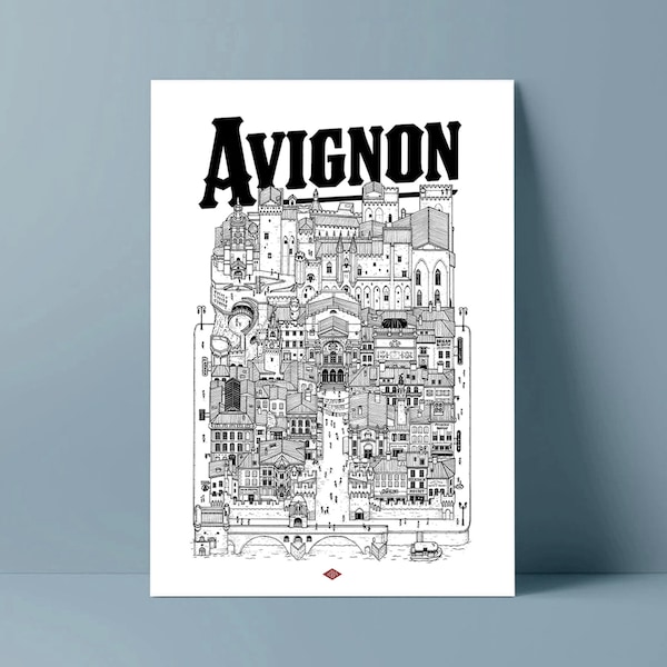 Avignon poster by Docteur Paper