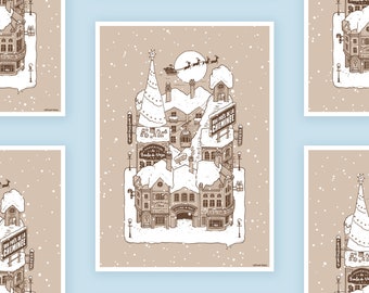 Illustration le village de Noël