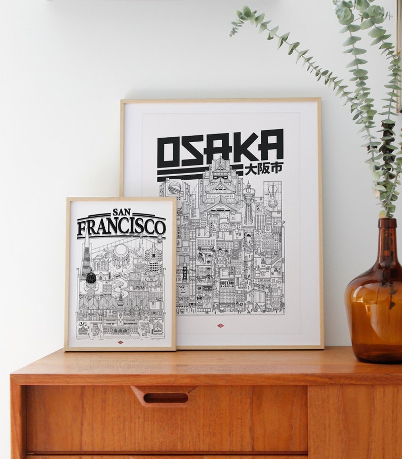 Osaka poster by Docteur Paper Format 32x45cm