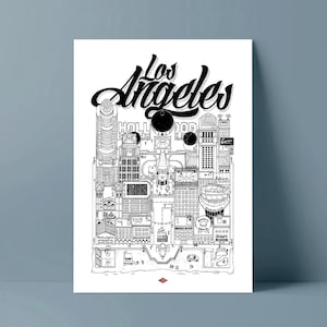 Los Angeles poster by Docteur Paper