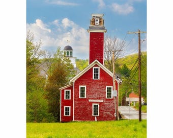 Yosemite Engine Company Chester Vermont | Impression photo de caserne de pompiers historique | Décoration murale Nouvelle-Angleterre