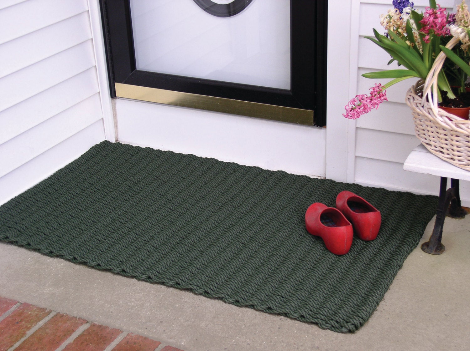 Rugged Rope Door Mat in Navy Blue Size 20 x 30 by Schoolhouse