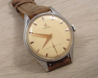 1978 Omega Geneve Gold Automatic Leather Day Date Men s Watch Etsy